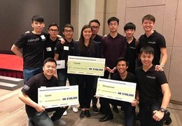 Representatives of 4 HKU winning teams